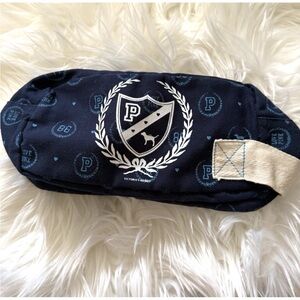 VICTORIA’S SECRET VS PINK VINTAGE BLUE CREST DOG PUP 86 LOGO MAKEUP BAG CASE NWT